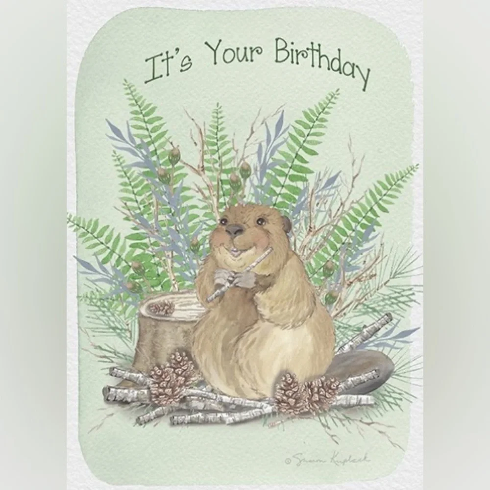 Beaver Birthday Greeting Card, New, For Bundles Only 🦫